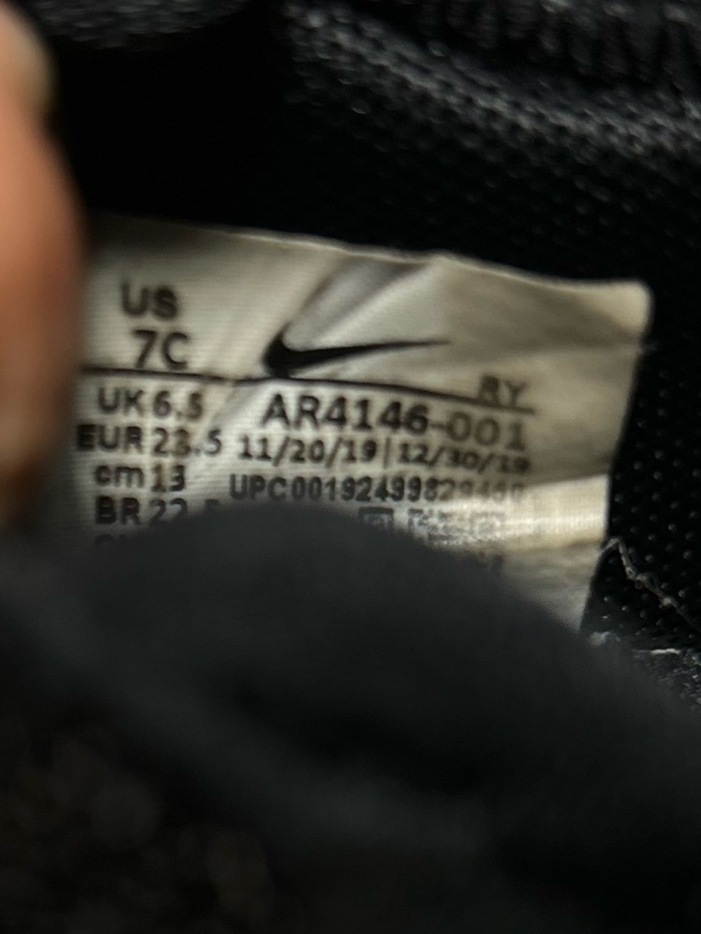 Nike Free RN 5.0 PSV 'Anthracite' Sneakers Black Size 7C - Picture 9 of 9